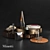 Elegant Minotti Decor Set 3D model small image 1