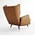 Aris Concept Leather Armchair 3D model small image 2