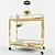 Portable Party Table with Bottle Compartment, Drink Dispenser, Tray, Glasses, Straws, Napkins 3D model small image 1