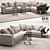 B&B Italia Luis Sofa: Elegant and Spacious 3D model small image 1