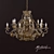 Bohemian Crystal Chandelier: Mechini L295/12 3D model small image 1