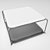 Chrome Elegance: Glass-top Magazine Table 3D model small image 2