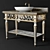 Elegant Classic Washbasin 3D model small image 1