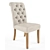 Button Tufted Parsons Chairs 3D model small image 1