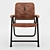 Industrial Leather Chair: RUE LE VEMER NO 14 3D model small image 1