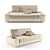 Ascona Orion - Classic Beige Sofa 3D model small image 1