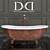 Copper Effect Bath Set: Admiral Soaking Tub + Coventry Mixer 3D model small image 1