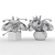 Elegant White Ranunculus Bouquets 3D model small image 2