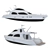 Luxury Ocean Yacht: Length 26,000mm 3D model small image 1