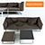 Royal Botania Sofa Set 3D model small image 2