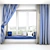 Cozy Cushioned Sill with Curtains 3D model small image 1
