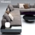 Modern White Minotti Sofa 3D model small image 2