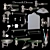 Luxury Bathroom Accessories Set 3D model small image 1