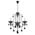 Modern Black Chrome Chandelier 3D model small image 1
