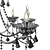 Elegant Black Chrome Chandelier 3D model small image 2