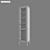 HEMNES White Stain Display Cabinet 3D model small image 2