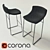 ComfortMax Bar Chair with Padded Seat 3D model small image 1