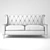 Luxury Velvet Love Seat 3D model small image 3