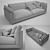 SWAN Host L206 Sofa: Elegant and Spacious 3D model small image 3