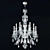 Elegant Heritage Handcut Crystal Chandelier 3D model small image 1
