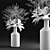 Elegant Gypsophila & Magnolia Bottle 3D model small image 2