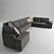 Modular Corner Sofa 3D model small image 1