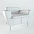 Italian Armchair Serie 50 3D model small image 3