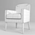 Elegant Rimini Armchair 3D model small image 3