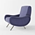 Elegant Cassina Lady Armchair 3D model small image 1