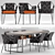 Stylish Varaschin Chair & Natuzzi Table 3D model small image 1