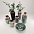 Ceramic Vases Decor Set 3D model small image 2