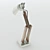 Rustic Industrial Handcrafted Table Lamp 3D model small image 2