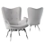 Contour Armchair - Stylish Lounge Chair 3D model small image 2