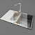 VersaSink: 4-Color Textured Kitchen Sink 3D model small image 2