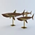 Title: Sculptural Shark Trio 3D model small image 1