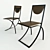 SINU Chair: Modern Metal Frame, Leather Upholstery 3D model small image 1