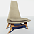 Sleek Mid Century Chair 3D model small image 1