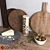 Elegant Wooden Cutting Board Set 3D model small image 2