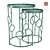 Elegant Brass Nesting Tables 3D model small image 2
