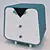 Sleek Wood Nightstand 3D model small image 1