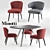 Elegant Minotti Aston & Evans Dining Set 3D model small image 1