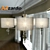 Modern White Fabric Chandelier 3D model small image 2