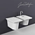 Jacob Delafon Stillness Wall-Hung WC & Bidet Set 3D model small image 1