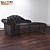 Sleek Leather Sofa 3D model small image 1