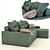 Modern Corner Sofa Set 3D model small image 2