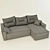 Modern Corner Sofa Set 3D model small image 3