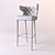 Modern Elegance: BRABBU Kansas Bar Chair 3D model small image 3