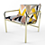 Modern Metal Armchair: Tube + Grid 3D model small image 1