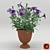 Petunia Flower Pot: Stunning Terrace & Balcony Decor! 3D model small image 1