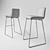 ROLF BENZ SINUS - Sleek Barstool 3D model small image 2